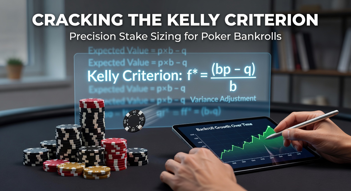 Graph illustrating Kelly Criterion growth curves for poker bankrolls over time, showing optimal vs. aggressive sizing strategies