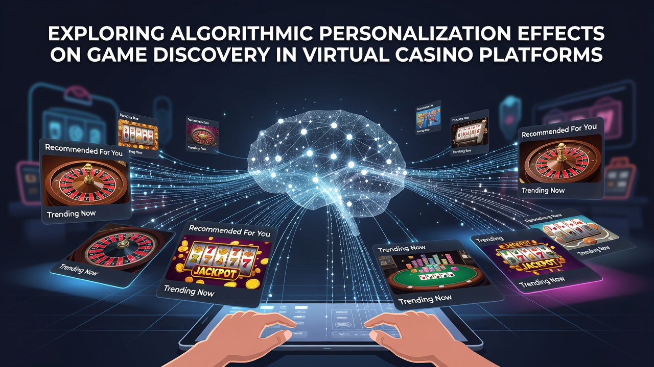 Algorithmic recommendations displayed on a virtual casino interface