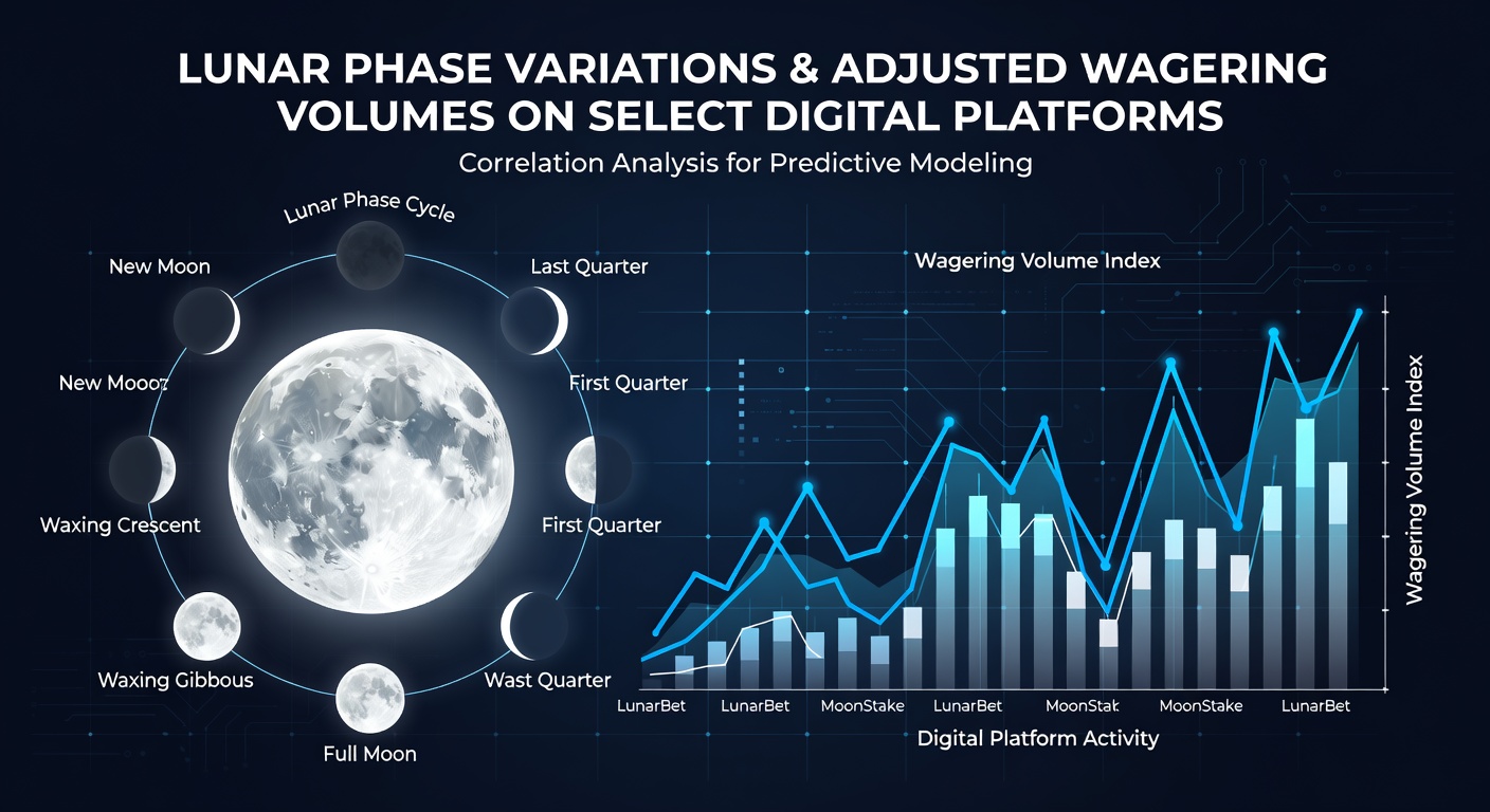 Digital wagering interface displaying volume metrics alongside lunar calendar indicators during a full moon phase