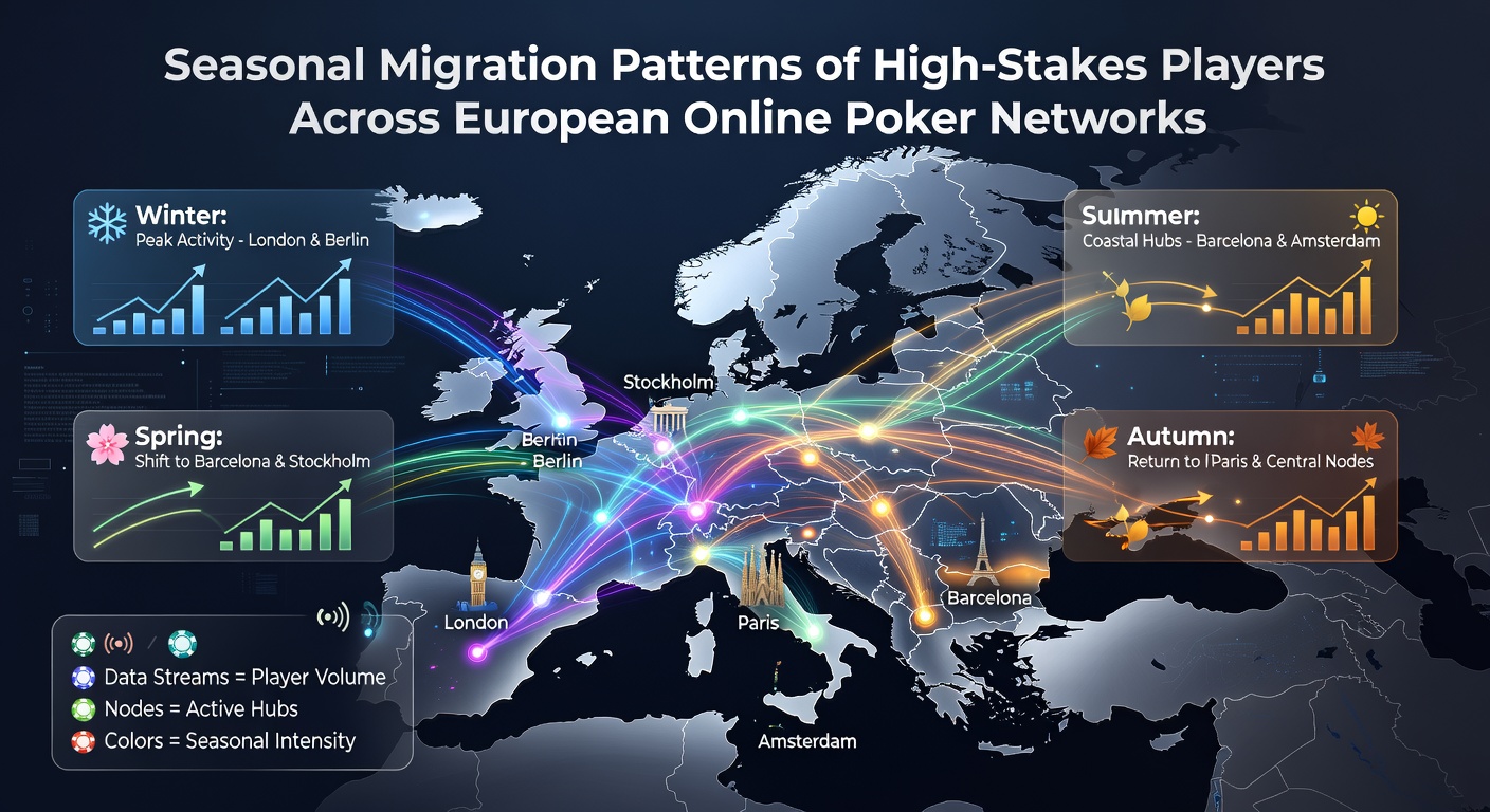 European online poker networks showing player activity maps and seasonal traffic flows in mid-2026